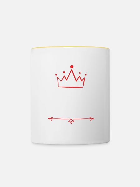 Frieda - Tasse zweifarbig - Weiß/Gelb