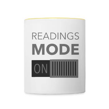 Book Books Funny Saying Gift Read Reader - Contrasting Mug - white/yellow - Front