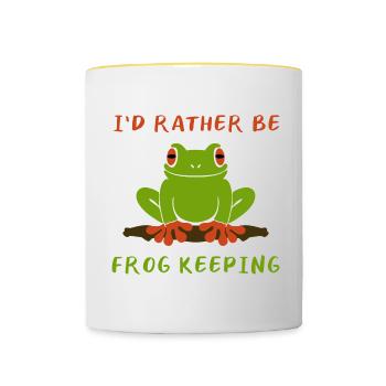 Frog Toad Jungle Jungle Cadeau - Mug contrasté - blanc/jaune - Devant