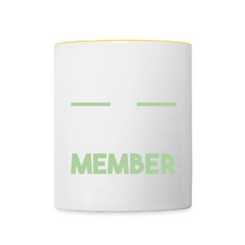 Équipe de joueurs - Mug contrasté - blanc/jaune - Devant
