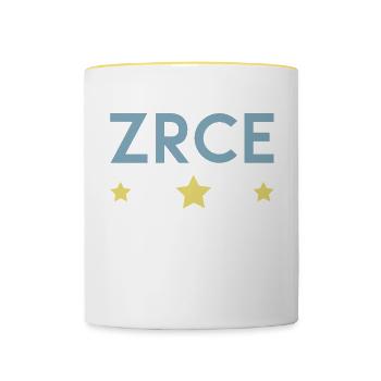 Zrce 2023 Krone - Tasse zweifarbig - Weiß/Gelb - Vorne