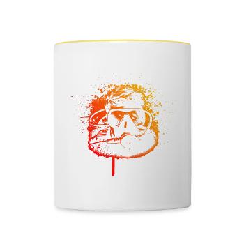 Plongée sous-marine Plongeur Plongée Hommes - Mug contrasté - blanc/jaune - Devant