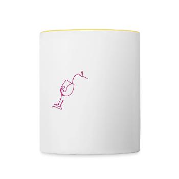 I Make Pour Decisions Wine Glass - Tasse zweifarbig - Weiß/Gelb - Vorne