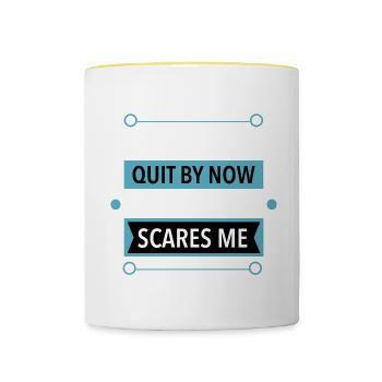I Would Have Quite But My Trainer Scares Me - Tasse zweifarbig - Weiß/Gelb - Vorne