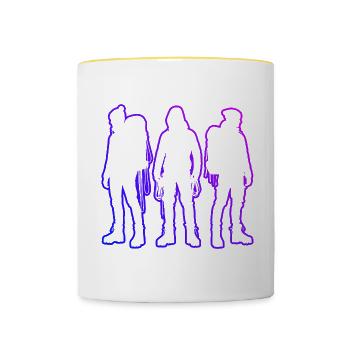 Climbing Bouldering Climbers Men Bouldering - Contrasting Mug - white/yellow - Front