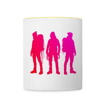 Escalade Bloc Bloc Hommes Escalade - Mug contrasté - blanc/jaune - Devant
