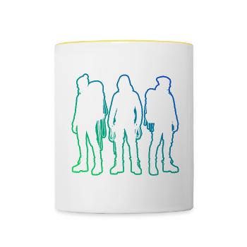 Bloc Bloc Escalade Hommes Escalade - Mug contrasté - blanc/jaune - Devant