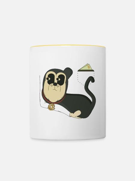 GEFALLEN - Tasse zweifarbig - Weiß/Gelb