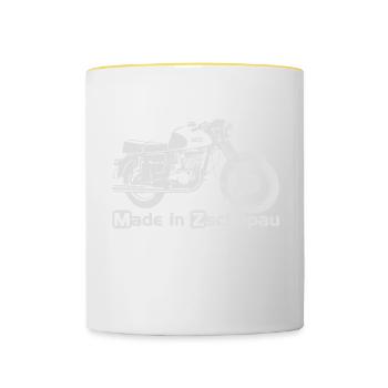 MZ ETS 250 - Tasse zweifarbig - Weiß/Gelb - Vorne