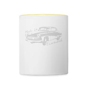 Wartburg W311 Coupe - Tasse zweifarbig - Weiß/Gelb - Vorne