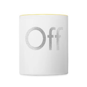 OFF white - Contrasting Mug - white/yellow - Front