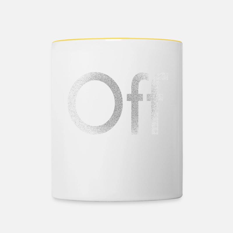 OFF white - Tasse zweifarbig - Weiß/Gelb