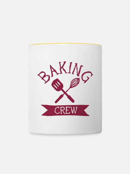 baking crew mixer - Tasse zweifarbig - Weiß/Gelb
