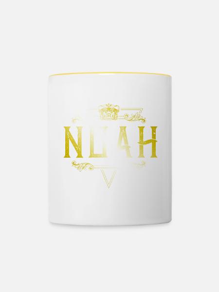 Noah - Tasse zweifarbig - Weiß/Gelb