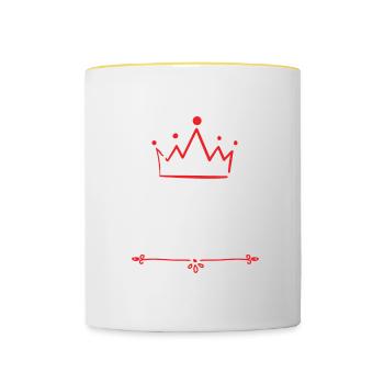 Amelie - Tasse zweifarbig - Weiß/Gelb - Vorne