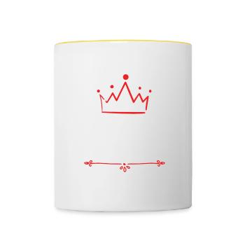 Martin - Mug contrasté - blanc/jaune - Devant