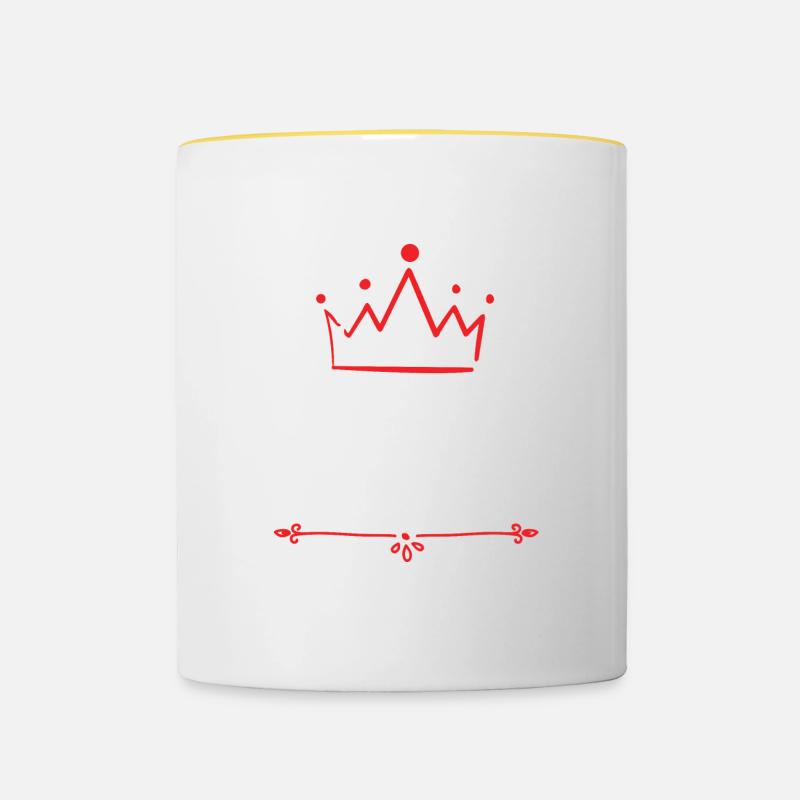 Simone - Tasse zweifarbig - Weiß/Gelb