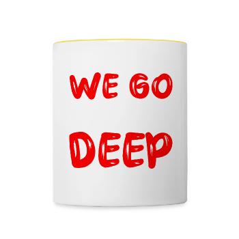 We Go Balls Deep - Contrasting Mug - white/yellow - Front