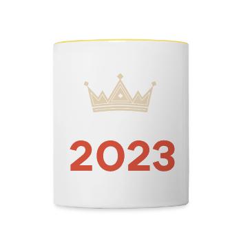 Norway 2023 - Tasse zweifarbig - Weiß/Gelb - Vorne