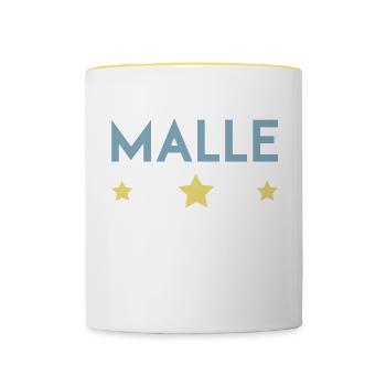 Malle 2023 Couronne - Mug contrasté - blanc/jaune - Devant