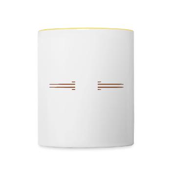 Allergic To Mornings 2 - Contrasting Mug - white/yellow - Front