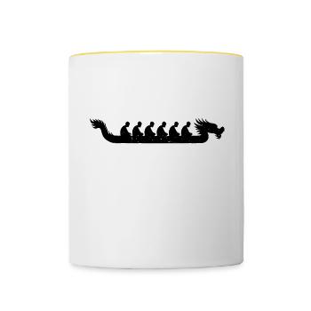 Bateau-dragon 7 - Mug contrasté - blanc/jaune - Devant