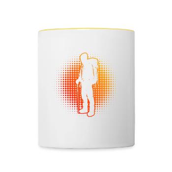 Bloc Escalade Escalade Bloc Femmes - Mug contrasté - blanc/jaune - Devant