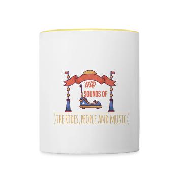 Circus motif for Krimes & clown fans - Contrasting Mug - white/yellow - Front