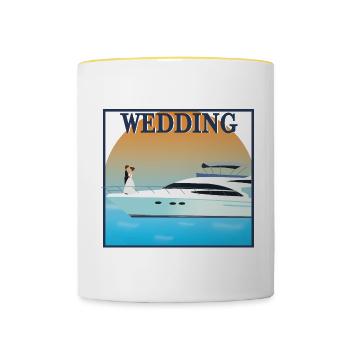Wedding - Contrasting Mug - white/yellow - Front
