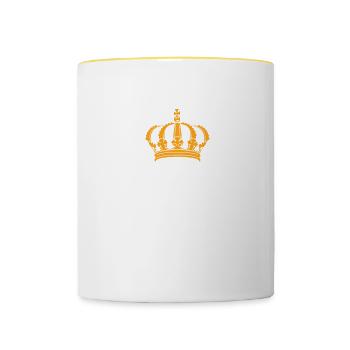 Die Königin Geht In Rente Geschenk - Tasse zweifarbig - Weiß/Gelb - Vorne