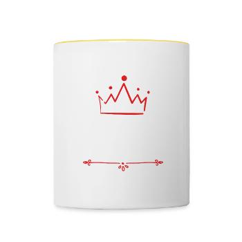 Miriam - Mug contrasté - blanc/jaune - Devant