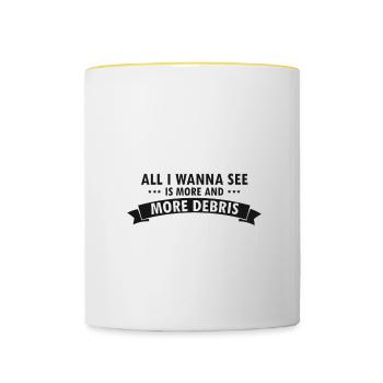 Conception de démolition de maisons et rénovation de maisons - Mug contrasté - blanc/jaune - Devant