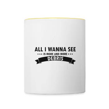 Conception de démolition et de rénovation de maisons - Mug contrasté - blanc/jaune - Devant