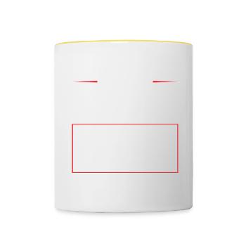 Drinking Crew - Tasse zweifarbig - Weiß/Gelb - Vorne