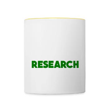 I Only Socialize For Research Purposes 2 - Tasse zweifarbig - Weiß/Gelb - Vorne