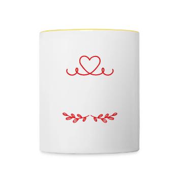 Anna - Tasse zweifarbig - Weiß/Gelb - Vorne