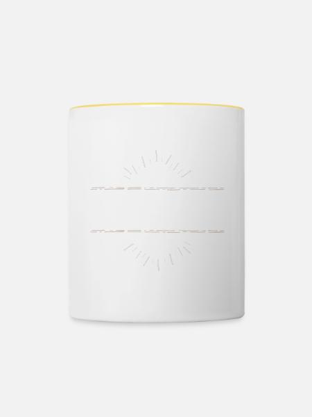 Trader Beruf - Tasse zweifarbig - Weiß/Gelb