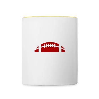 We Interrupt This Marriage For Football Season 4 - Contrasting Mug - white/yellow - Front