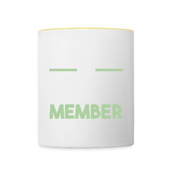 Équipe de football - Mug contrasté - blanc/jaune - Devant