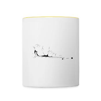Billiards Pool Gift Funny - Contrasting Mug - white/yellow - Front