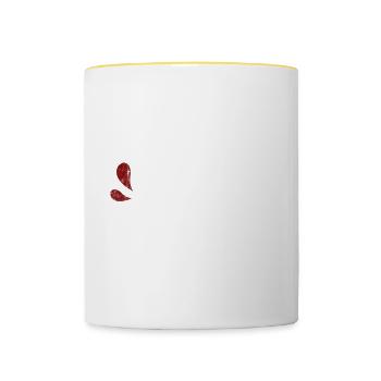 Working Nine To Wine 3 - Contrasting Mug - white/yellow - Front