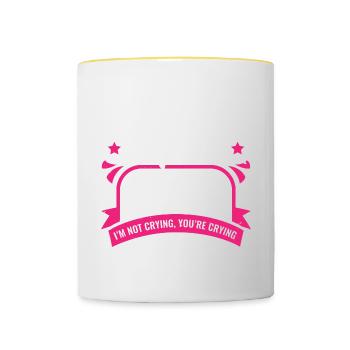 Classe de maman senior de 2024 Proud Mama Graduation - Mug contrasté - blanc/jaune - Devant