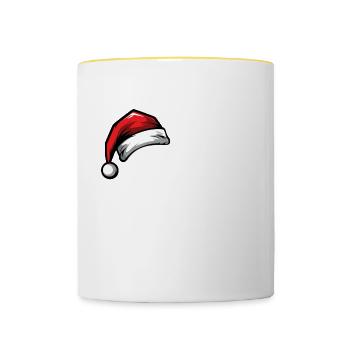 54 Nombre Noël - Mug contrasté - blanc/jaune - Devant