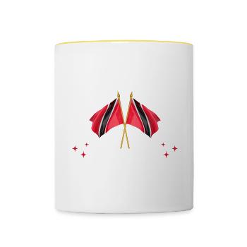 Ich Träume Von Trinidad Und Tobago - Tasse zweifarbig - Weiß/Gelb - Vorne