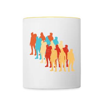 Women's Men's Bouldering Bouldering Climbing Climber - Contrasting Mug - white/yellow - Front