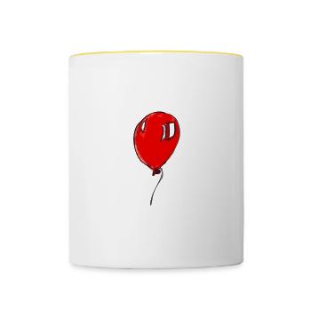 ballon ballon - Mug contrasté - blanc/jaune - Devant