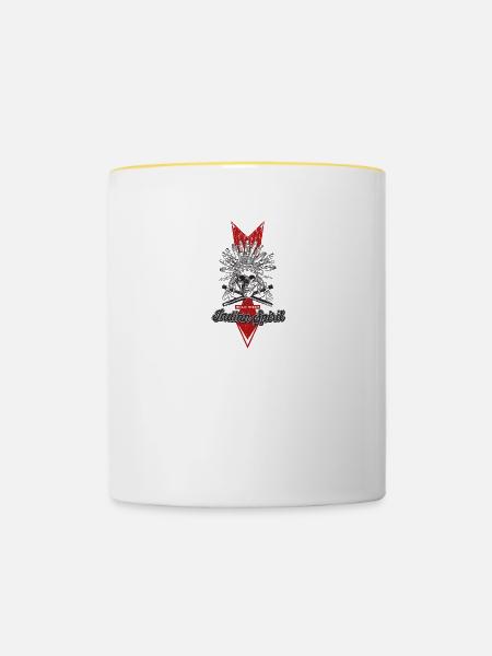indisch - Tasse zweifarbig - Weiß/Gelb