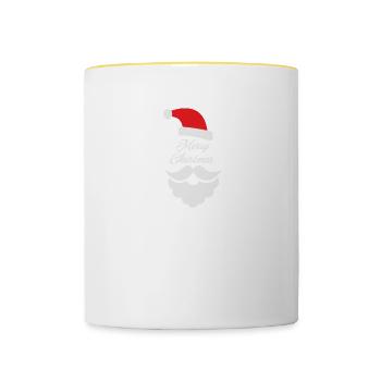 XMAS SANTA - Mug contrasté - blanc/jaune - Devant