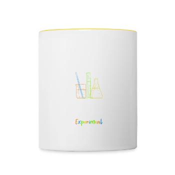 Anniversaire scientifique Nine Science - Mug contrasté - blanc/jaune - Devant