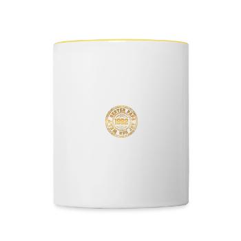 Papa 1992 - Tasse zweifarbig - Weiß/Gelb - Vorne